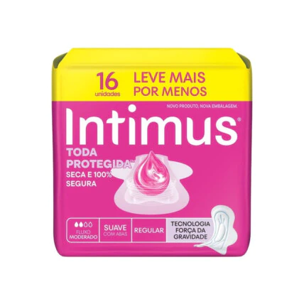 Absorvente Intimus Toda Protegida Dia Suave Com Abas 16 Unidades 1