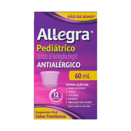 Allegra Pediátrico 6mg 60 ml com copo 1