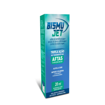 Bismu-Jet 25mg/ml + 25mg/ml + 15mg/ml Suspensão Gotas 20ml 1