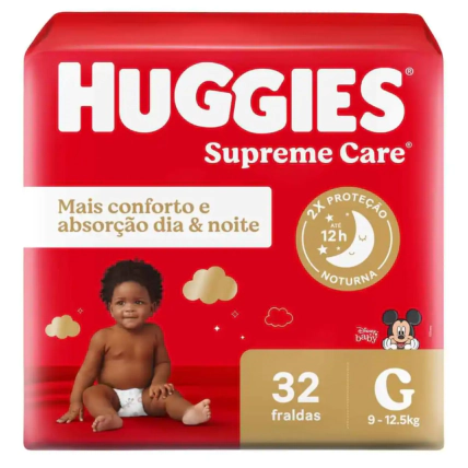 FRALDA HUG SUPREME CARE G MEGA 32 FRALDAS 1