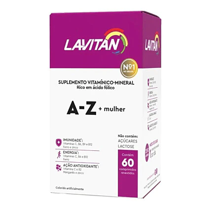 Lavitan Vitaminas e Minerais A-Z Mulher (60 comprimidos) 1