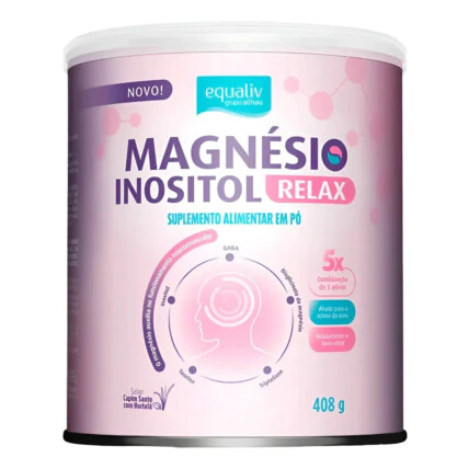 Magnesio Inositol Relax 408g Equaliv Sabor Capim Santo com Hortelã 1