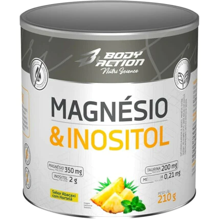 Magnesio Inositol - 210g - Sabor Abacaxi com Hortela - Body Action 1