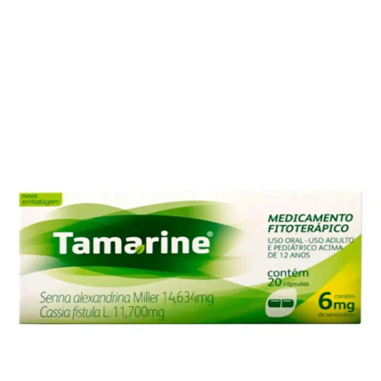 Laxante Fitoterápico Tamarine 6mg 20 Cápsulas 1