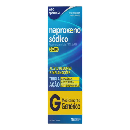 Naproxeno Sódico 550mg 10 comprimidos Neo Química Genérico 1
