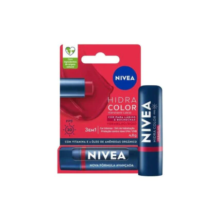 Protetor Labial Hidratante com Cor Vermelha FPS 30 - 4,8g 1