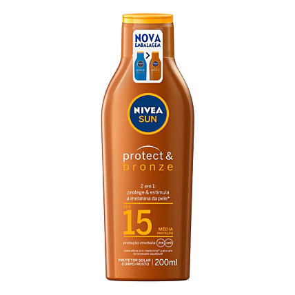 PROTETOR SOLAR NIVEA PROTECT&BRONZE FPS 15 200ML 1