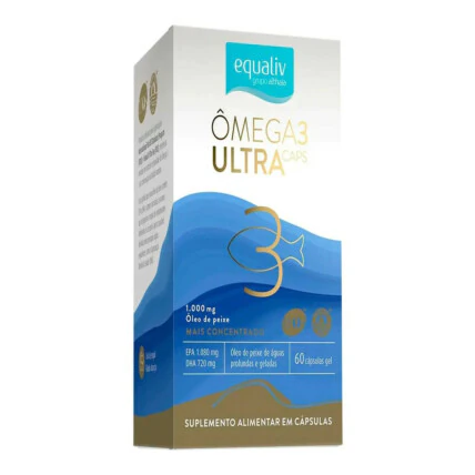 Ômega 3 1000mg Equaliv Ultra Caps Concentrado com 60 cápsulas gel 1