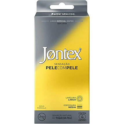 PRESERVATIVO JONTEX PELE COM PELE 4UN 1