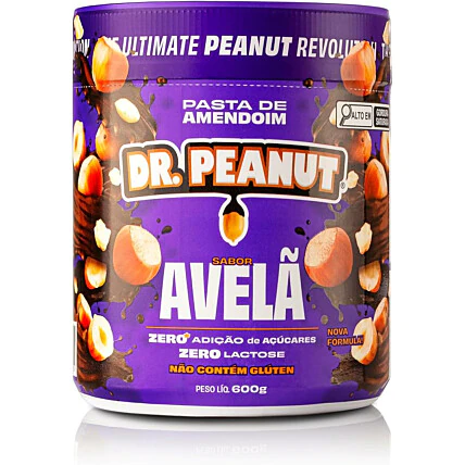 Pasta de Amendoim Dr Peanut 600g Sabor Avelã 1