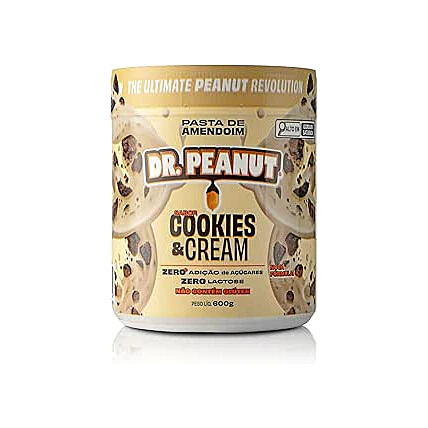 Pasta de Amendoim Dr Peanut 600g Sabor Cookies&Cream 1