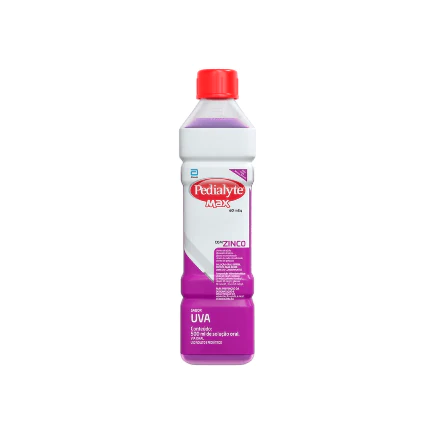 Pedialyte Max Zinco Sabor Uva Solução Oral 500ml 1