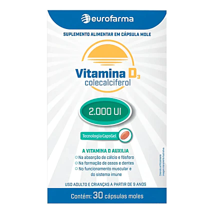 VITAMINA D3 2.000UI 30CAPSGEL EU 1