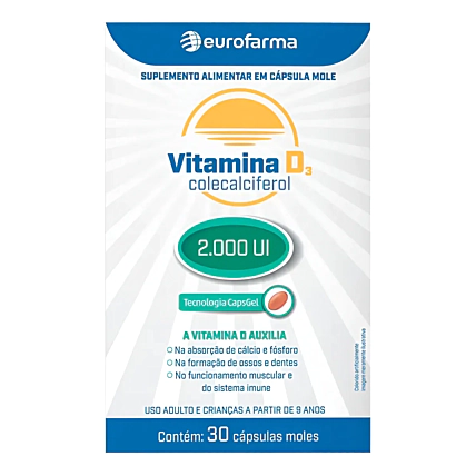 VITAMINA D3 2.000UI 30CAPSGEL EU 1