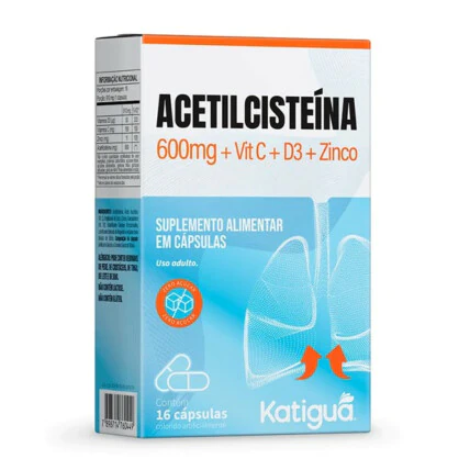 Acetilcisteína 600Mg - 16 Cápsulas - Katiguá 1