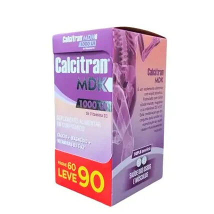 Calcitran MDK Leve 90 Pague 60 Comprimidos Revestidos 1