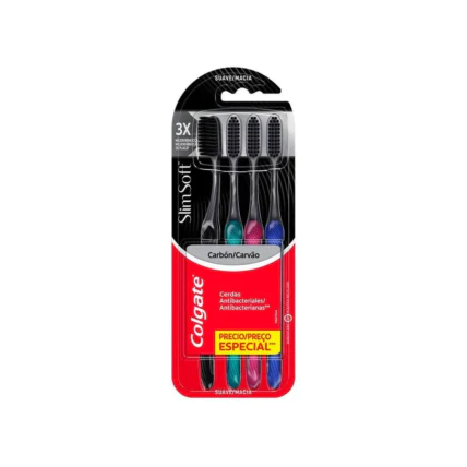 Escova Dental Colgate Slim Soft Black 4 Unidades 1