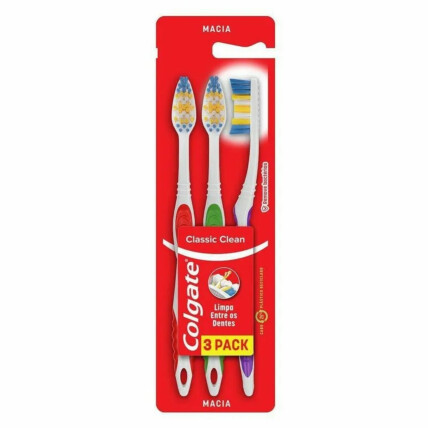 Escova Dental Colgate Classic Clean 3 Unidades 1