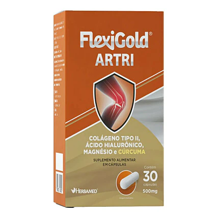 FlexiGold Colágeno Tipo II, Ácido Hialurônico Magnésio e Cúrcuma 1