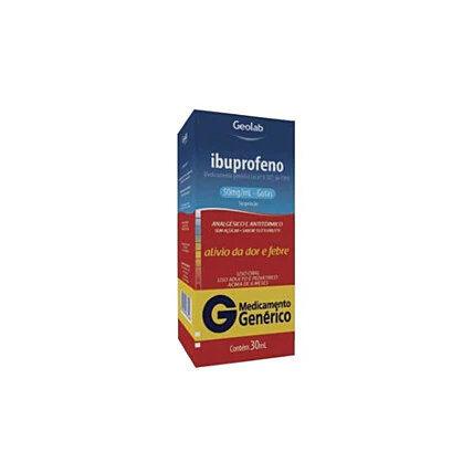 Ibuprofeno 50mg/ml Suspensão Gotas 30ml Genérico Geolab 1