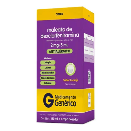 Maleato de Dexclofeniramina Cimed Solução oral 120ml 2mg/ml 1