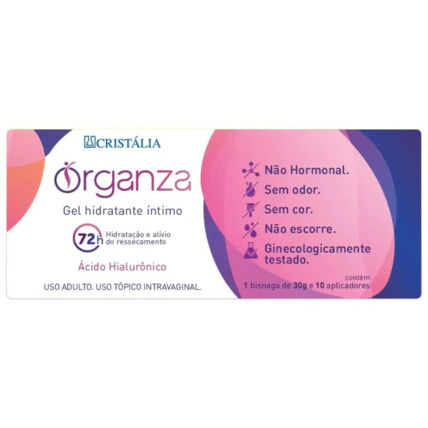 Gel Hidratante Vaginal E Vulvar Organza 1 Bisnaga Com 30g + 10 Aplicadores 1