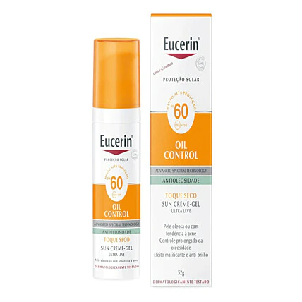 Protetor Solar Facial Eucerin FPS 60 Sun Oil Control Antioleosidade 50ml Creme Gel 1