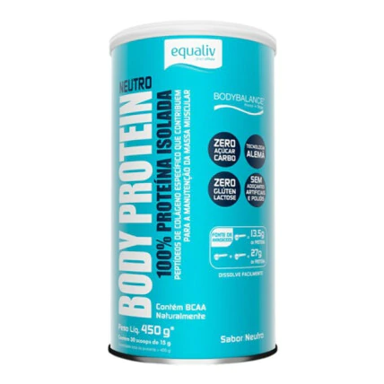 Body Protein 100% Proteina Isolada Equaliv  - Neutro (450g) 1