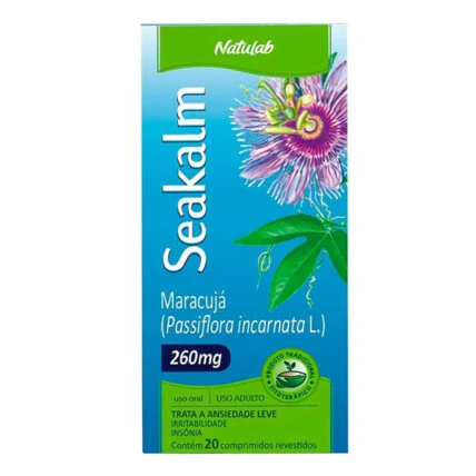 Calmante e Fitoterápico Seakalm 260mg 20 Comprimidos 1