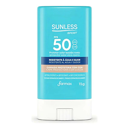 Protetor Solar Bastão Facial Fps 50 Sunless Sport 15g 1